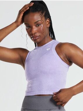 Evolution Seamless Low Back Bra and Midi Tank in Iris